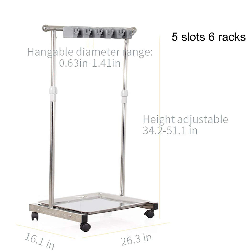 broom and mop holder put wet mops movable Commercial mop rack cleaning tool cart storage for garden garage organizer mop drain rack