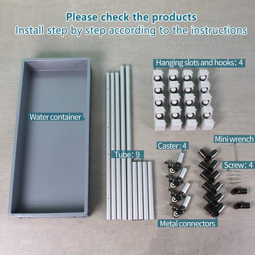 broom and mop holder put wet mops movable Commercial mop rack cleaning tool cart storage for garden garage organizer mop drain rack