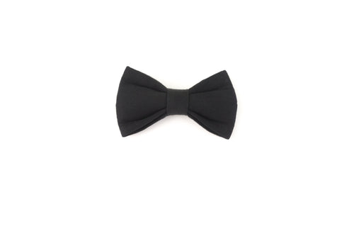 Black fabric DIY animal bow tie accessory on white background